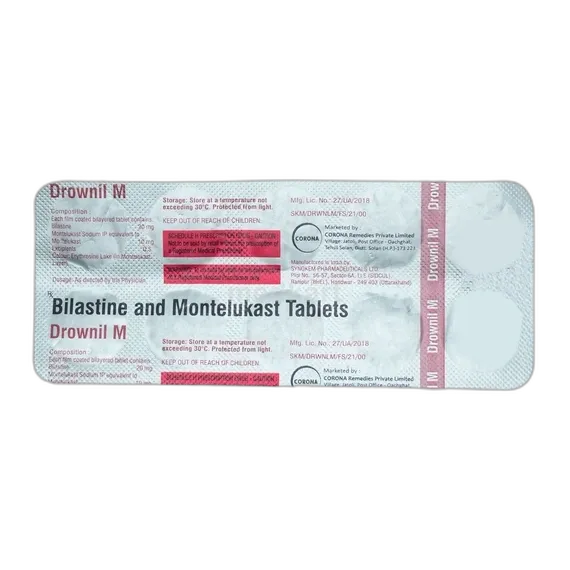 drownil m tablet 10's